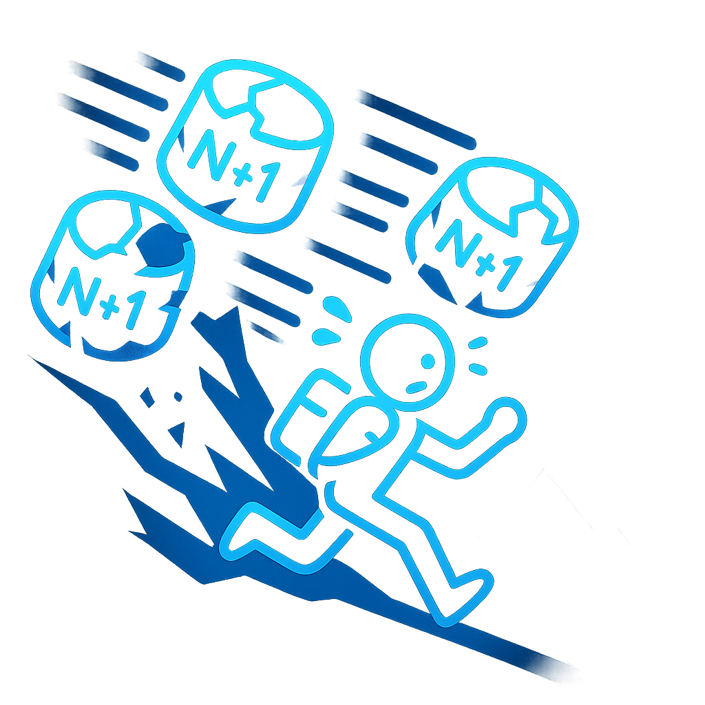 Developer fleeing from N+1 query problems